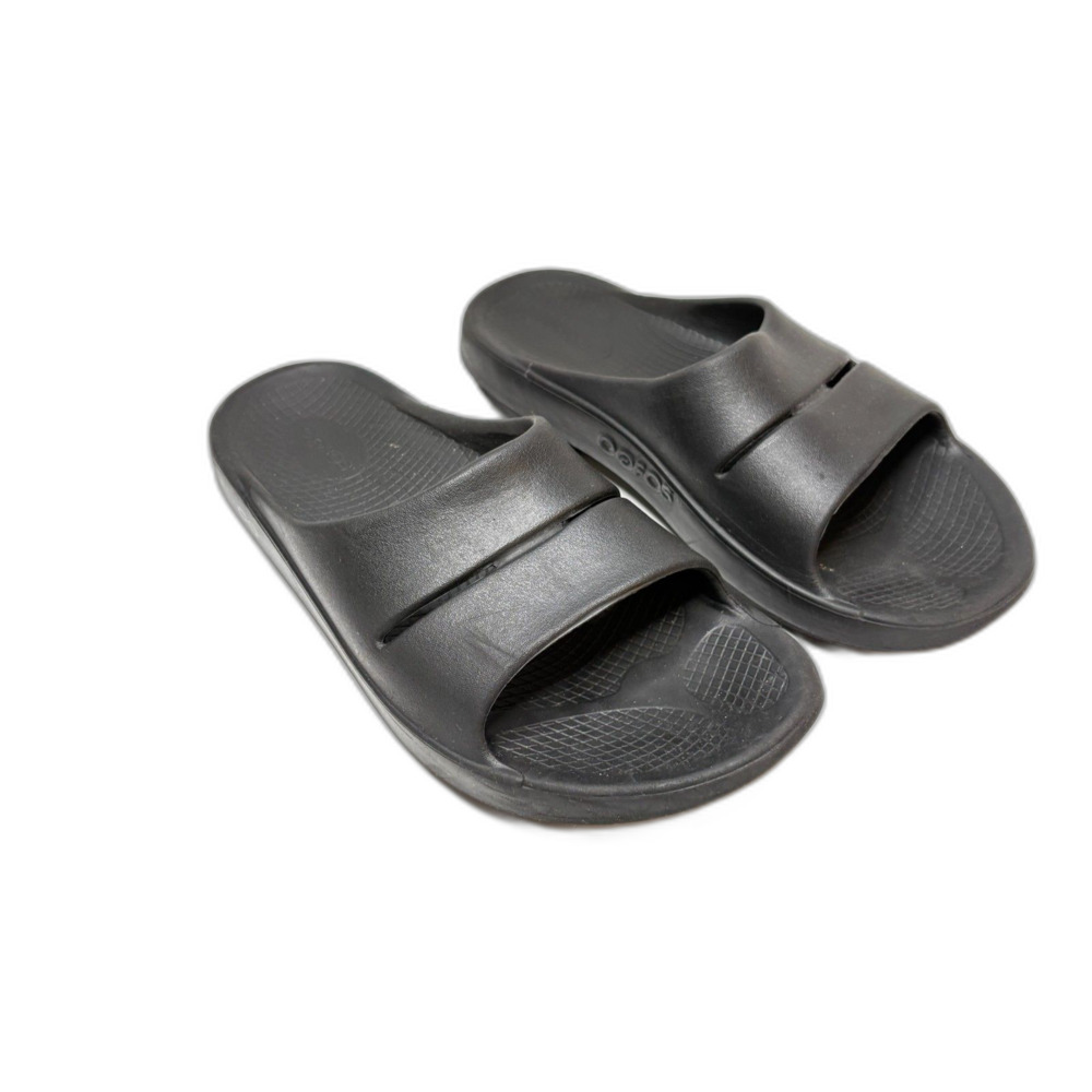 OOFOS Ooahh Black Recovery Slides Sport Sandals Size Mens 11/Women's 13